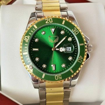 ULYSSES pánske náramkové hodinky zeleno-zlaté CB119