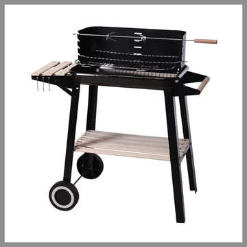 Mobilný barbecue gril s bočným stolíkom – 83 x 45 cm 43813.4