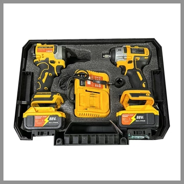 MUSTANG STAR – Akumulátorová príklepová vŕtačka, sada 2 ks – MS-0702
