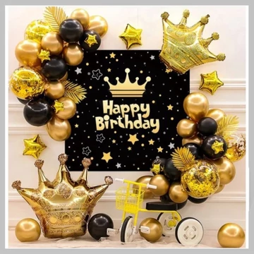 Happy Birthday balónová dekorácia s pozadím 639961