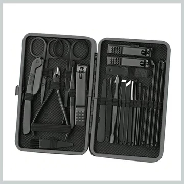 Prémiová 24-dielna súprava na manikúru a pedikúru – elegantné puzdro čierne - 40683700b
