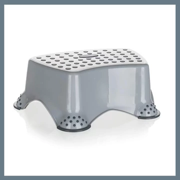 KEEPER Plastový stupienok, 40 x 28 x 14 cm, šedý 53995119