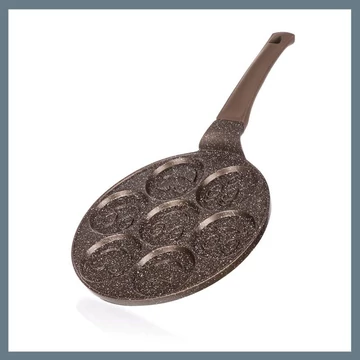 BANQUET Panvica na palacinky na 7 palaciniek, GRANITE BROWN Smile 26 cm 40049951-A