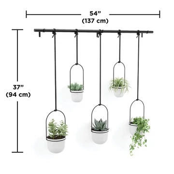 Umber Triflora - Závesný Kvetináč S Držiakom, Biela Farba 1001201930
