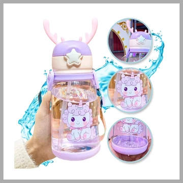 Fľaša na vodu – Detská fľaša so slamkou 480 ml BD30FIO