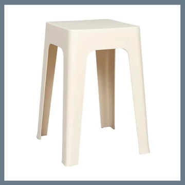 Plastová stolička, krémová 34,5 x 34,5 x 47 cm HDO0425