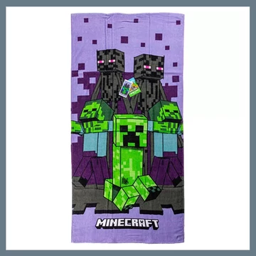 Minecraft Purple osuška, plážová osuška 70×140 cm CBX24002024MC