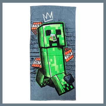 Minecraft Metro Art Creeper osuška, plážová osuška 70×140 cm CBX2422454MC
