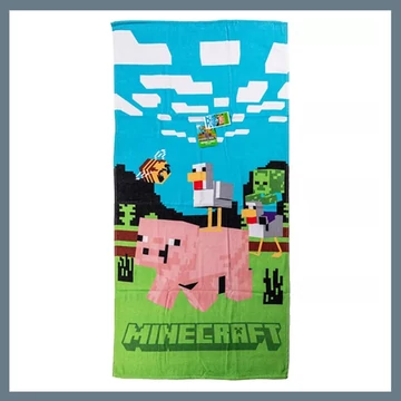 Minecraft Piggy Ride osuška, plážová osuška 70×140 cm CBX24420254MC