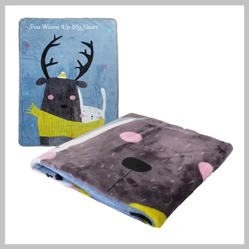 Plyšová deka s jeleňom KOC01