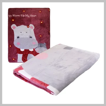 Plyšová deka s hrochom KOC04