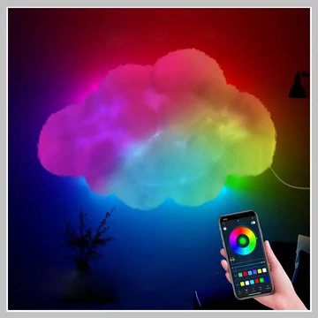 RGB LED dekoračné svetlo – malý obláčik 1 m (T) TA554054