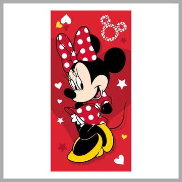 Disney Minnie „Pretty in Red” osuška, plážová uterák 70x140 cm