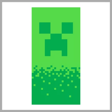 Minecraft osuška, plážová uterák „Digital Creeper” 70x140 cm