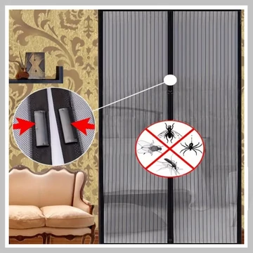 Magnetická sieť proti hmyzu na dvere – 80x210 cm, samolepiaca, odolná sieťovina