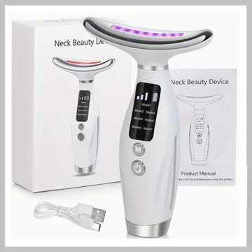 7-farebný prenosný vysokofrekvenčný masážny prístroj na tvár – USB nabíjateľný, domáci spa nástroj – QN430993