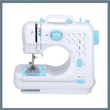 Mini prenosný elektrický šijací stroj – 12 stehov, svetlomodrý 56659676