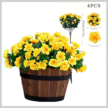 Realistická umelá kvetinová dekorácia na vonkajšie použitie, žltá AP729761-s