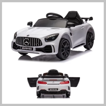 Elektrické autíčko pre deti, Mercedes AMG, 2x25W, USB diaľkové ovládanie, biele LQ011