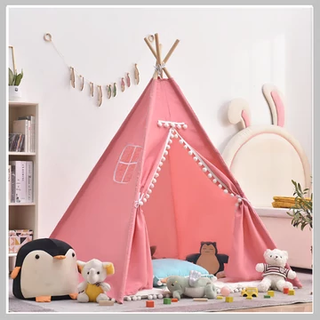 Ružový indiansky detský stan (T) YN1124075