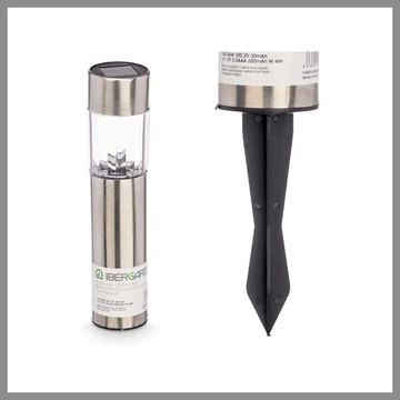 Solárna lampa – Viacfarebná, plastová a nerezová oceľ 28884