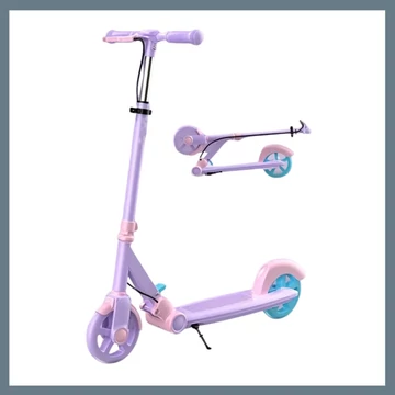 Veľké kolesá skladací kolobežka – Fialová 601099547290534-L