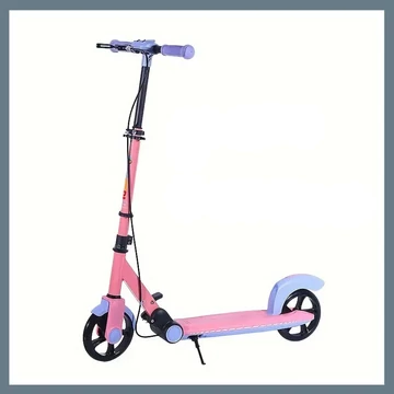 Veľké kolesá skladací kolobežka – Ružová 601099547290534-R