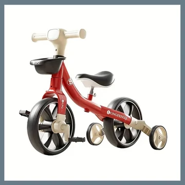 Detský bicykel s pomocnými kolieskami – Červený 601099948439200-P