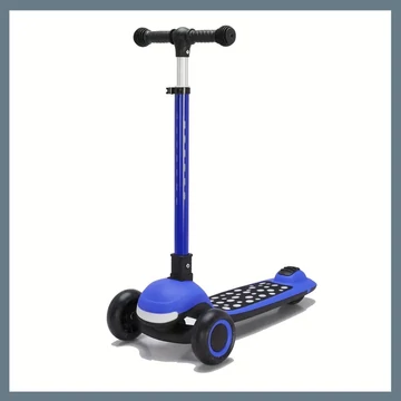 Skladacia svietiaca kolobežka pre deti – Modrá 601100114893583-K