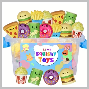 12-dielna stlačiteľná hračka rýchleho občerstvenia (T) KK447310