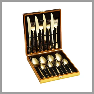 16-dielna súprava nerezového riadu s drevenou krabicou (601099600756867)