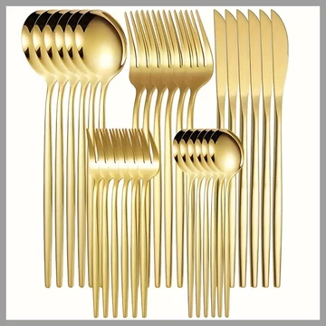 30-dielna zlatá sada príborov z nerezovej ocele (601099648605235)