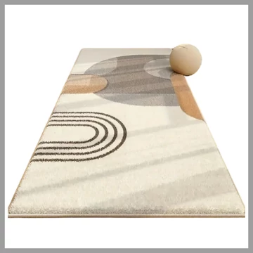 Mäkký umelý kožušinový koberec do spálne – 120x50 cm, štvorcový (601099877606536-b)