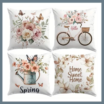 4-dielna jarná náladová obliečka na vankúš 45x45cm 601100094769050