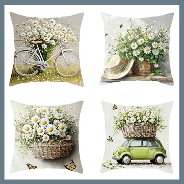 Kvetinová obliečka na vankúš 45x45 cm 601100106903831