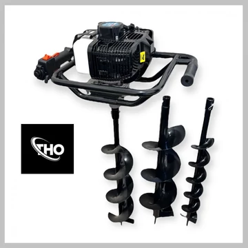 THO Lux Profi benzínový zemný vrták 6,3 HP M-9028 s 3 nástavcami
