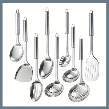 9-dielna sada kuchynských nástrojov z nehrdzavejúcej ocele so stierkou, sitkom a naberačkou 601099698672411
