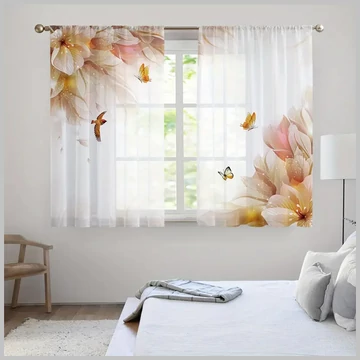 Dekoratív záves s kvetinovým vzorom 86 x 150 cm, RU164221