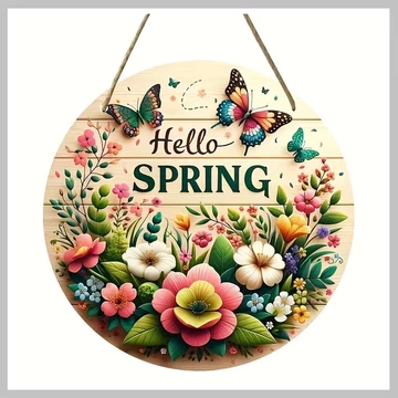 Hello Spring jarná nástenná dekorácia 20 cm VD539903