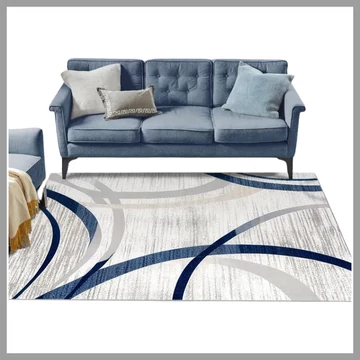 Zamatový koberec 160 × 230 cm, modro-sivý (T) TP330581-c