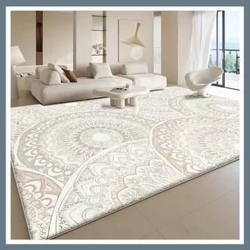 Zvýšený biely zamatový koberec 120 x 180 cm HN1043186-2