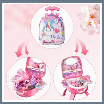 Princeznovský toaletný stolík so súpravou kozmetiky a doplnkov DF495785