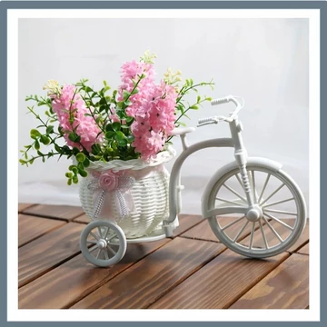 Dekoratív Kvetinová Stojan Tricikl – 12 × 37 cm, DJ940596
