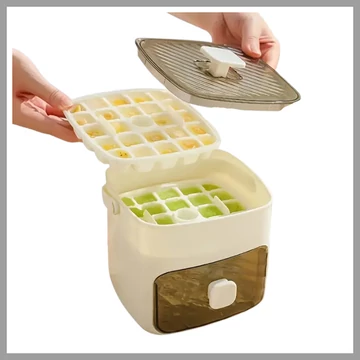 Forma na ľad s 48 priehradkami, biela JL392472