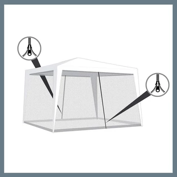 HAPPY GREEN Sieť proti hmyzu na záhradný altánok, 2 zipsy 50231007