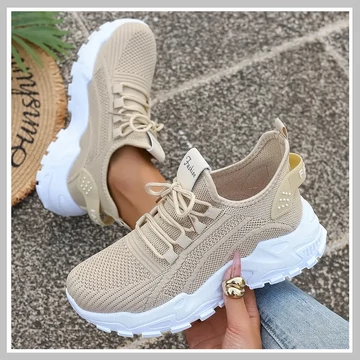 Dámske ultraľahké tenisky béžové CU586054-2