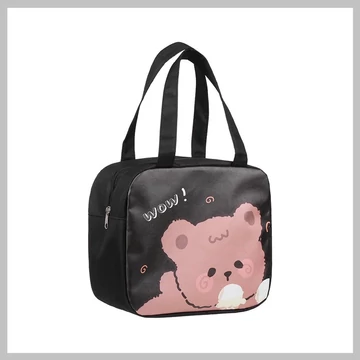 Nosič potravín na zips čierny medvedík PJM18WZ2