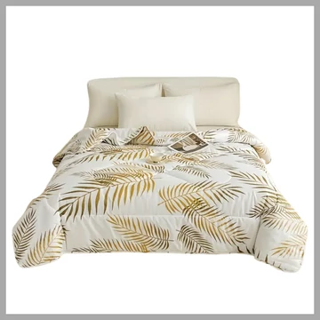 Letná prikrývka vo vintage štýle, vzor zlatých listov, 200x230 cm YW140662-b