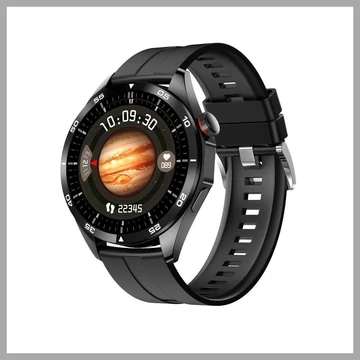 Laxasfit GT4 Pro čierne smart hodinky – s čiernym silikónovým remienkom, s maďarským menu holm0541