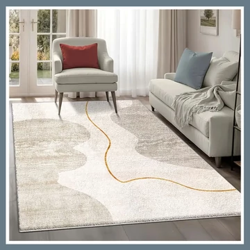 Mäkký zamatový koberec, vzor zlatá linka 200x300cm UV1252517-3